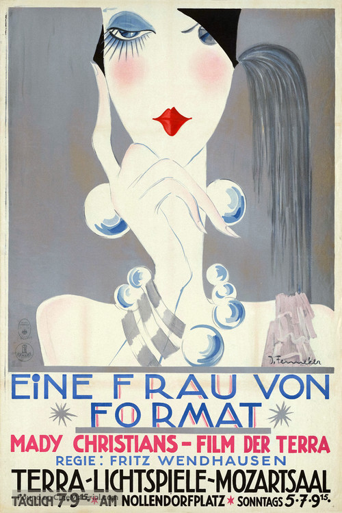 Eine Frau von Format - German Movie Poster