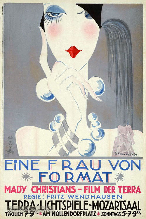 Eine Frau von Format - German Movie Poster