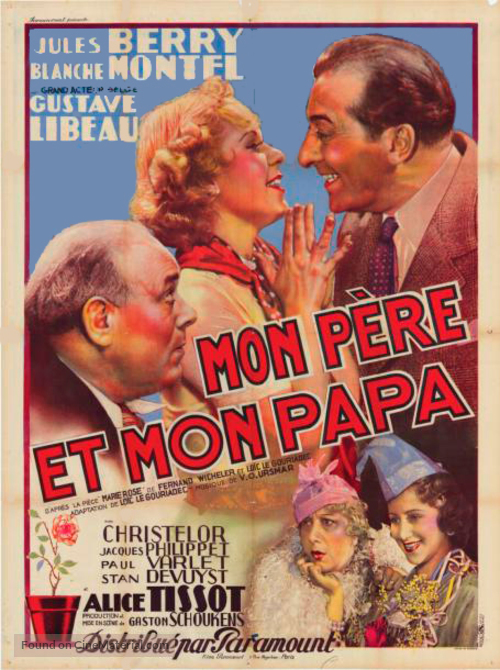 Mon p&egrave;re et mon papa - French Movie Poster