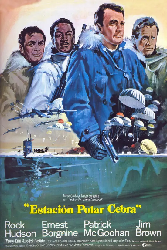 Ice Station Zebra 1968 Spanish Movie Poster Ice Station Zebra 1968 Spanish Movie Poster