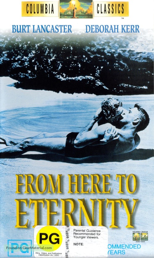 From Here to Eternity - New Zealand VHS movie cover