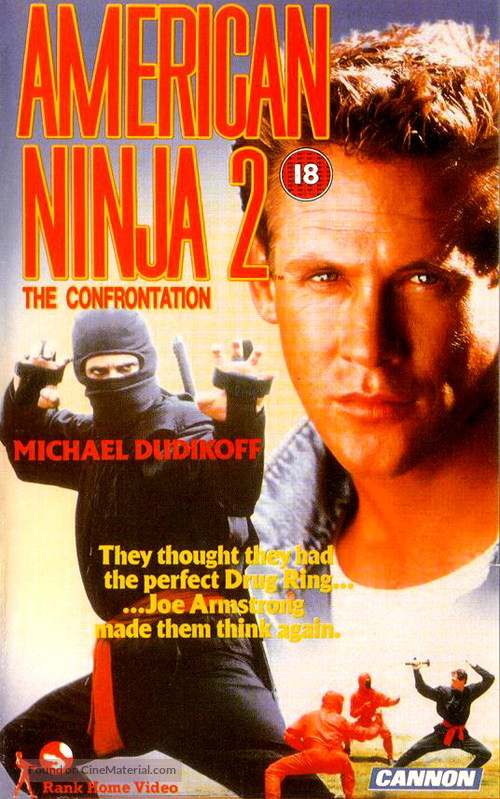 American Ninja 2: The Confrontation - British VHS movie cover