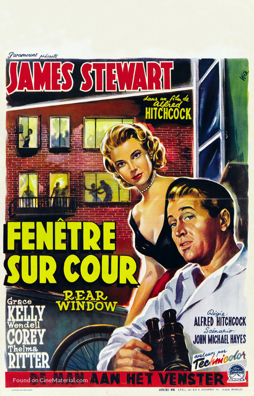 Rear Window - Belgian Movie Poster