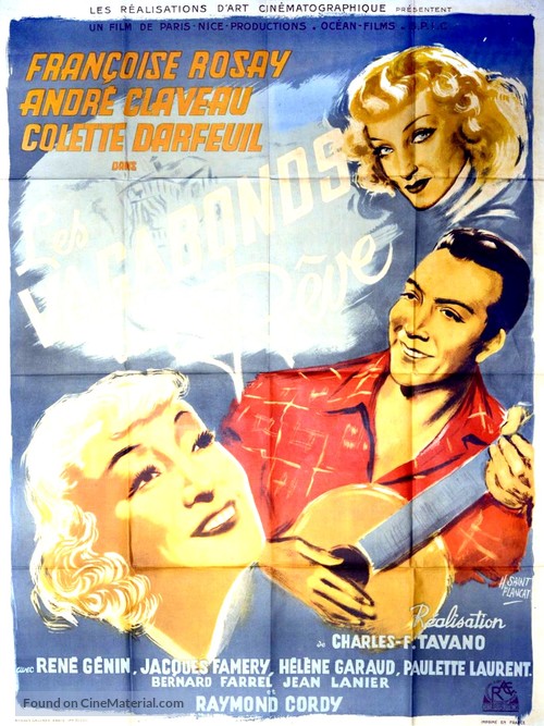 Les vagabonds du r&ecirc;ve - French Movie Poster