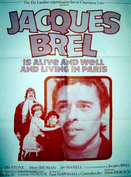 Jacques Brel Is Alive and Well and Living in Paris - French Movie Poster