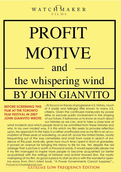 Profit Motive and the Whispering Wind - Movie Cover