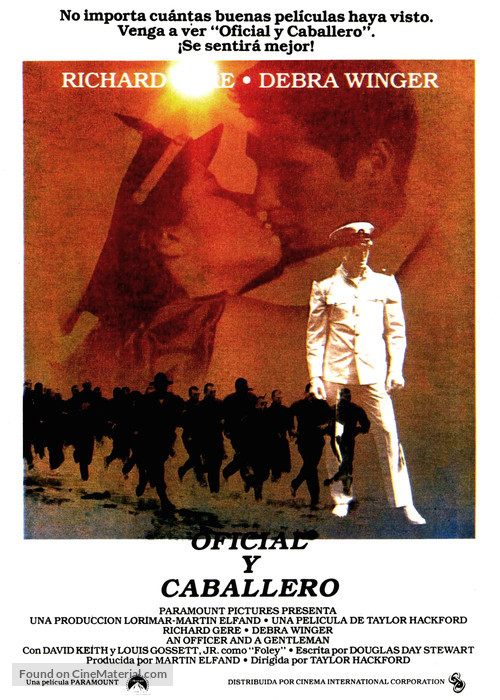 An Officer and a Gentleman - Spanish Movie Poster