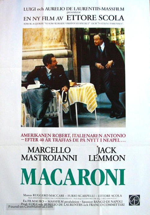Maccheroni - Swedish Movie Poster