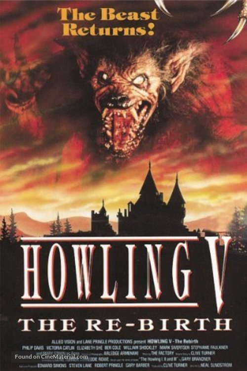 Howling V: The Rebirth - British Movie Poster