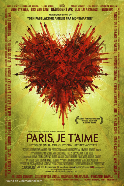 Paris, je t&#039;aime - Norwegian Movie Poster