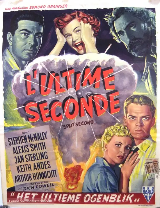Split Second 1953 Belgian Movie Poster