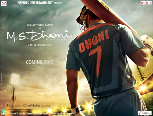 M.S Dhoni: The Untold Story - Indian Movie Poster