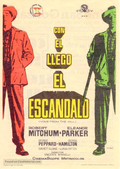 Home from the Hill - Spanish Movie Poster