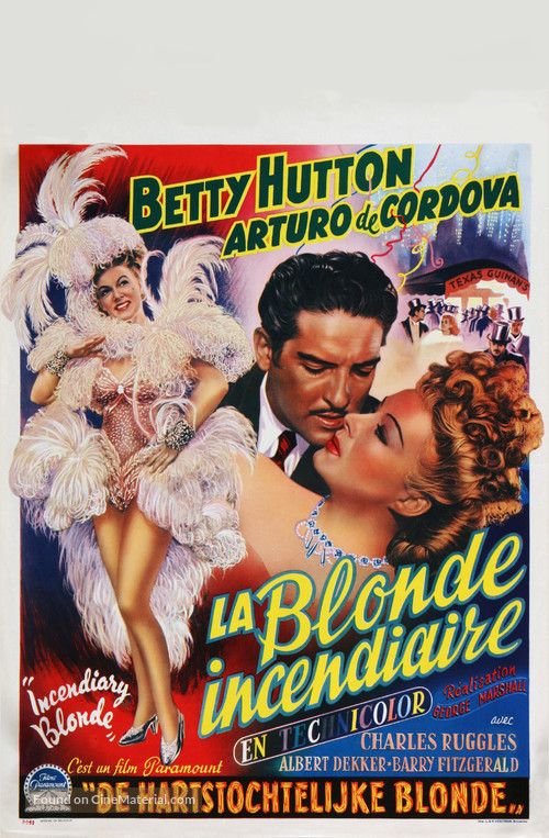 Incendiary Blonde - Belgian Movie Poster