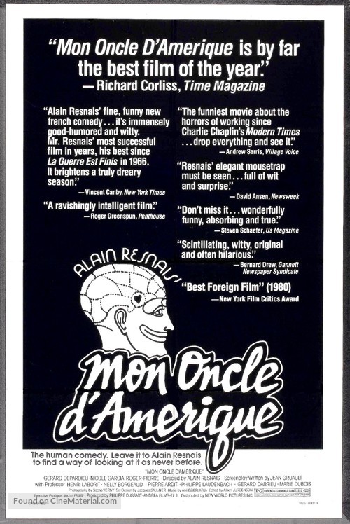 Mon oncle d&#039;Am&eacute;rique - Movie Poster