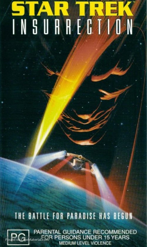 Star Trek: Insurrection - Australian VHS movie cover