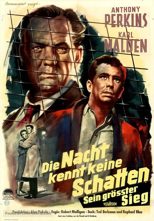 Fear Strikes Out - German Movie Poster