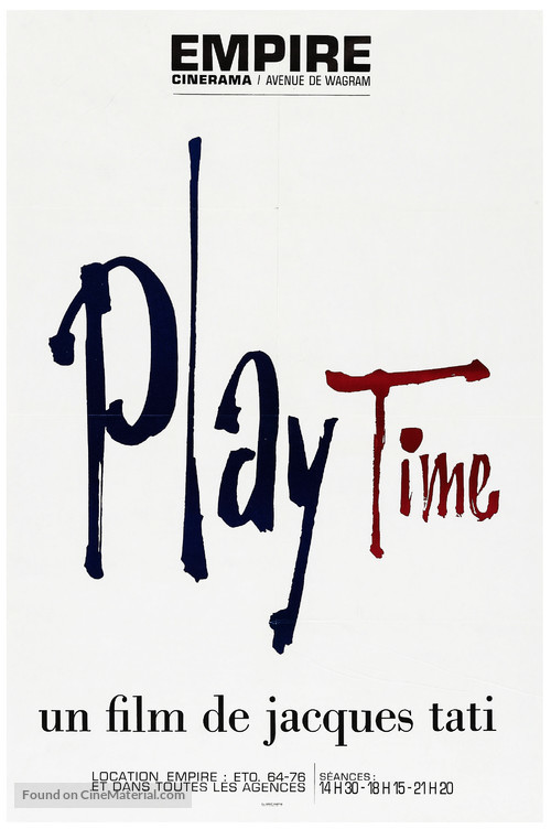 Play Time - French Movie Poster