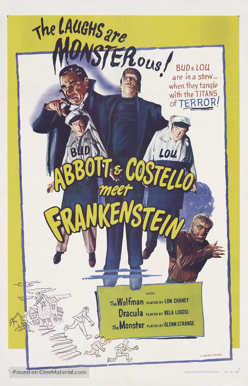Bud Abbott Lou Costello Meet Frankenstein - Re-release movie poster
