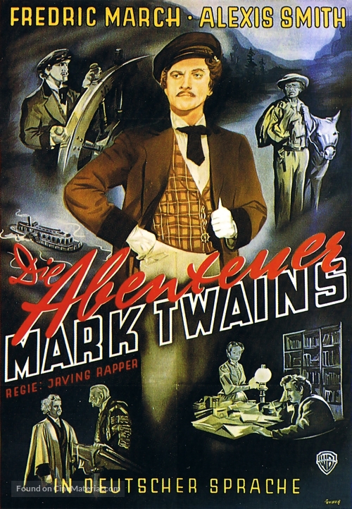 The Adventures of Mark Twain - German Movie Poster