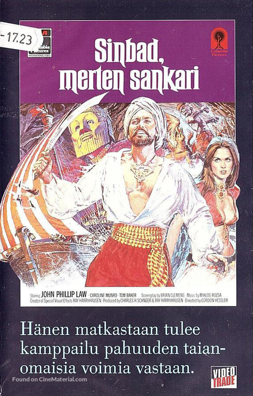 The Golden Voyage of Sinbad - Finnish VHS movie cover