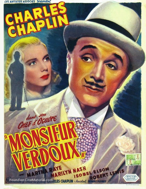 Monsieur Verdoux - Belgian Movie Poster