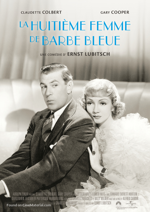 Bluebeard&#039;s Eighth Wife - French Re-release movie poster