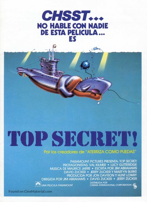 Top Secret - Spanish Movie Poster