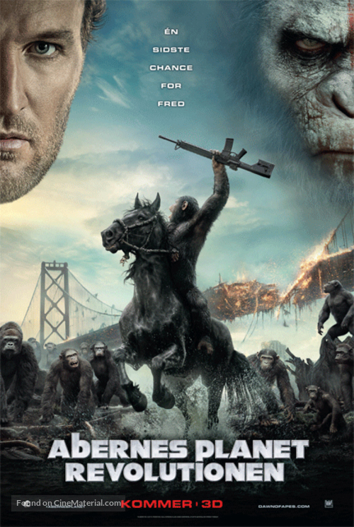 Dawn of the Planet of the Apes - Danish Movie Poster