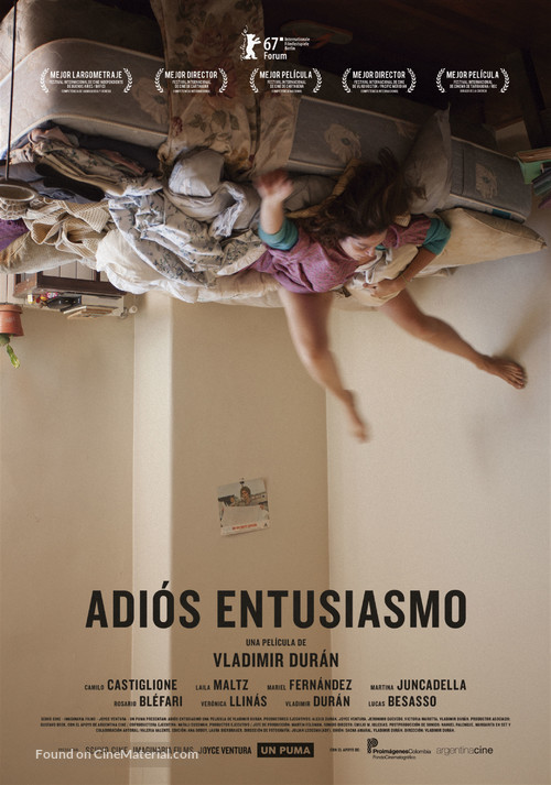 Adi&oacute;s entusiasmo - Colombian Movie Poster