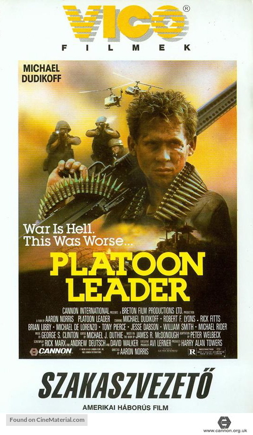 Platoon Leader - Hungarian VHS movie cover