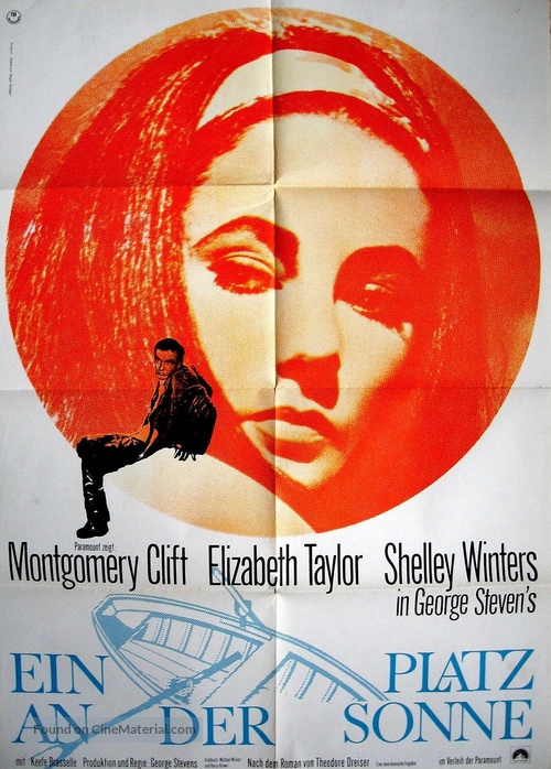 A Place in the Sun - German Movie Poster