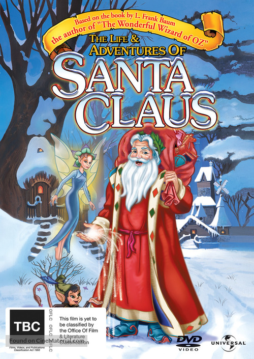 The Life &amp; Adventures of Santa Claus - New Zealand DVD movie cover