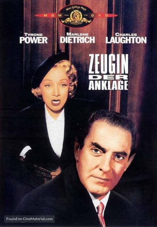 Witness for the Prosecution - German DVD movie cover