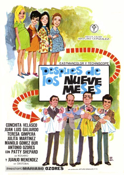 Despu&eacute;s de los nueve meses - Spanish Movie Poster