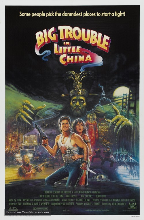 BIG TROUBLE IN LITTLE CHINA CLASSIC MOVIE POSTER 24x36-53162 