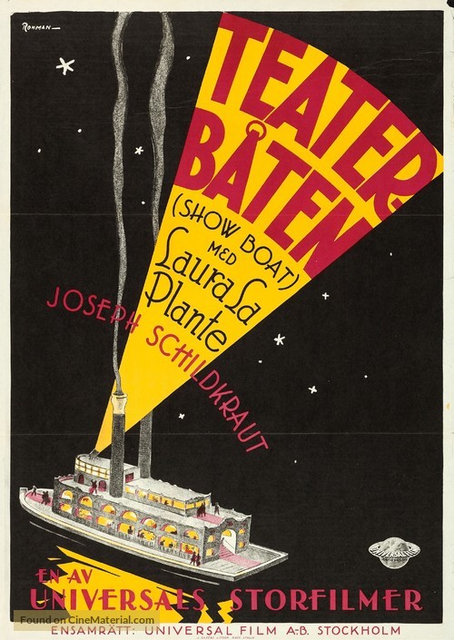 Show Boat - Swedish Movie Poster