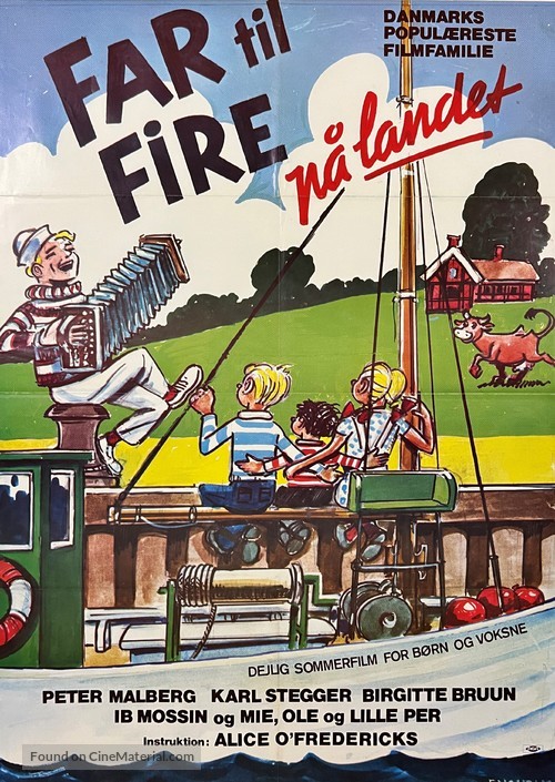 Far til fire p&aring; landet - Danish Movie Poster