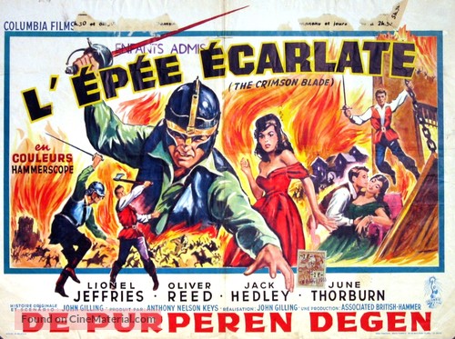 The Scarlet Blade - Belgian Movie Poster