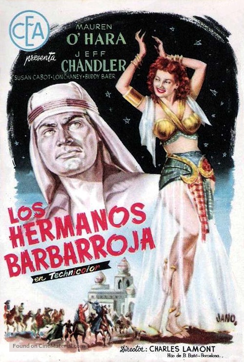 Flame of Araby - Spanish Movie Poster