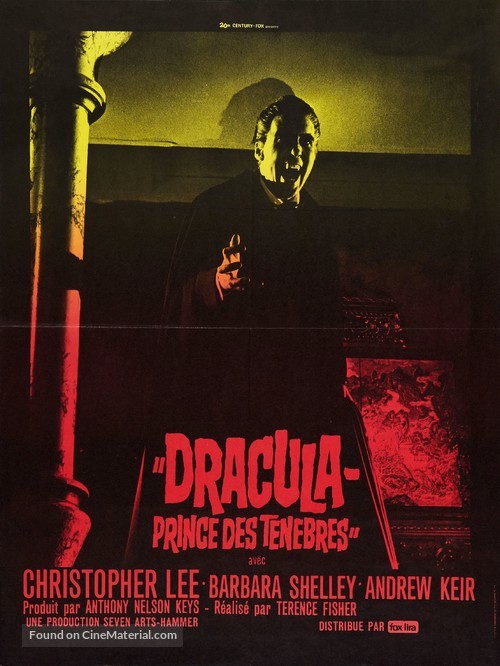 Dracula: Prince of Darkness - French Movie Poster