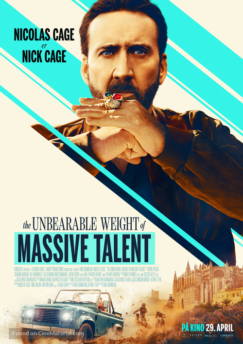 The Unbearable Weight of Massive Talent - Norwegian Movie Poster