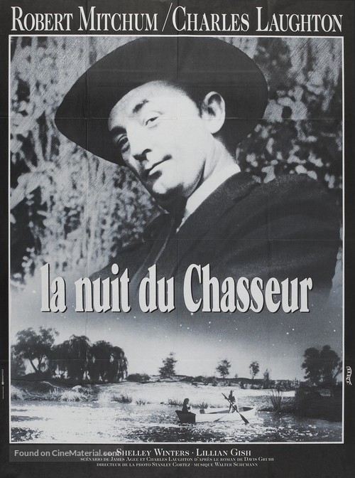 The Night of the Hunter - French Re-release movie poster