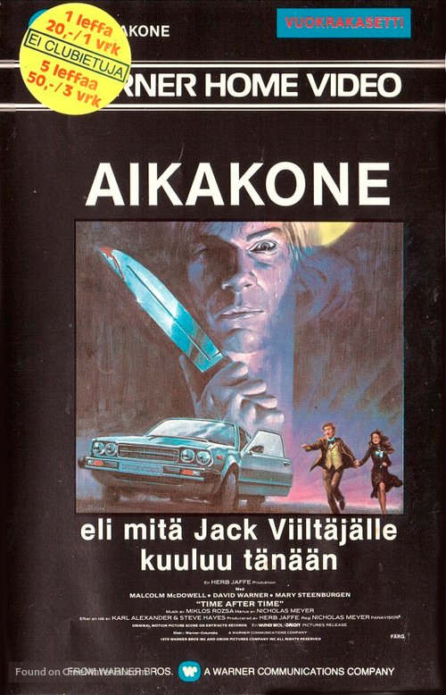 Time After Time - Finnish VHS movie cover