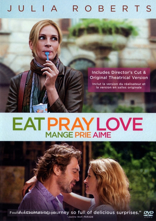 Eat Pray Love - Canadian DVD movie cover