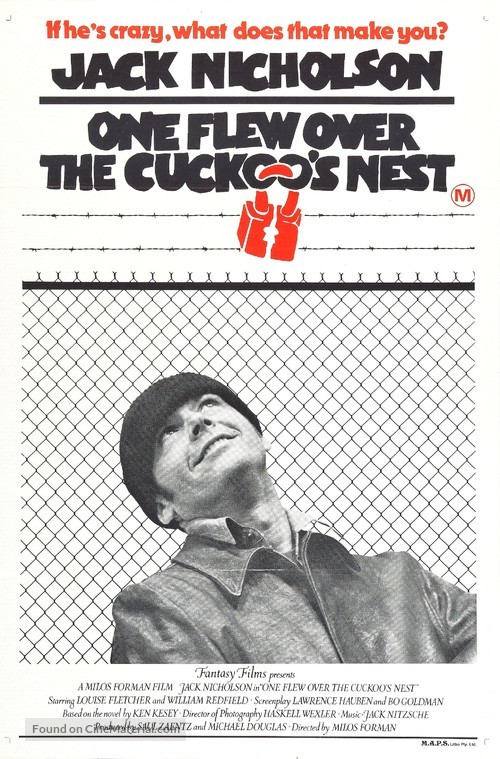 One Flew Over the Cuckoo&#039;s Nest - Australian Movie Poster