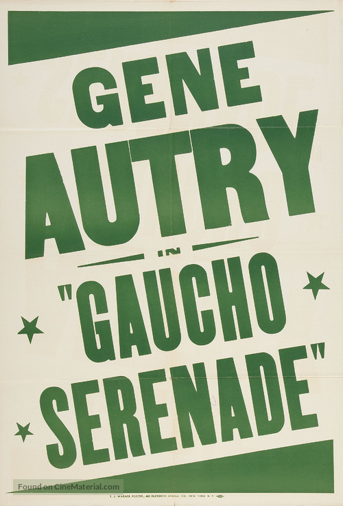 Gaucho Serenade - Re-release movie poster