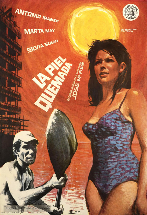 La piel quemada - Spanish Movie Poster