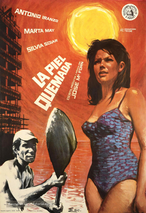 La piel quemada - Spanish Movie Poster