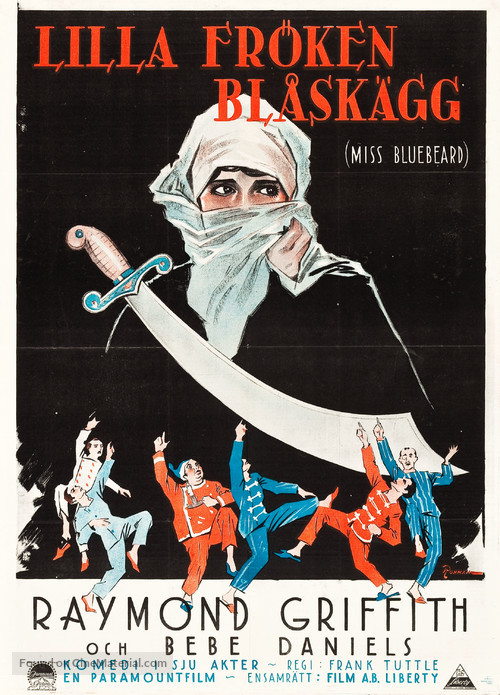 Miss Bluebeard - Swedish Movie Poster